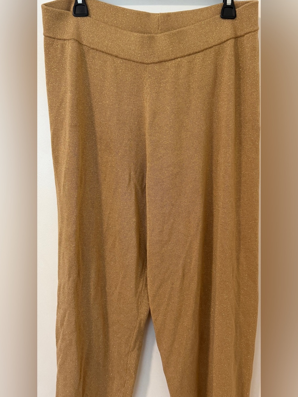 Donna Karan Metallic Camel Wide-Leg Pants - Picture 2 of 7